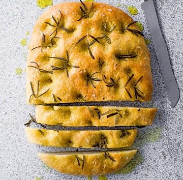 Focaccia Bread with Rosemary and Olive Oil Recipe