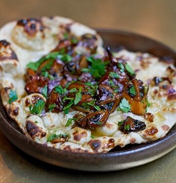 Black Vinegar Mushroom Naan Recipe