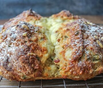 Cheddar Soda Bread with Spring Onion Butter Recipe