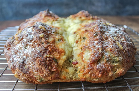 Cheddar Soda Bread with Spring Onion Butter Recipe